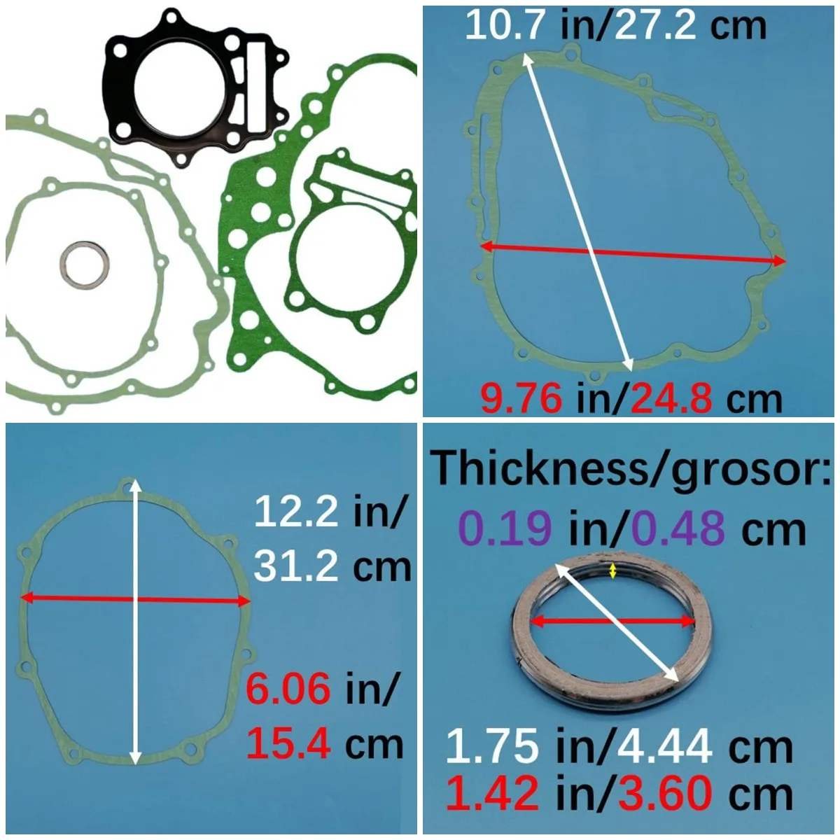 

Full Engine Rebuild Gasket Set for Suzuki DR350 1990-1999 Compatible New Z438