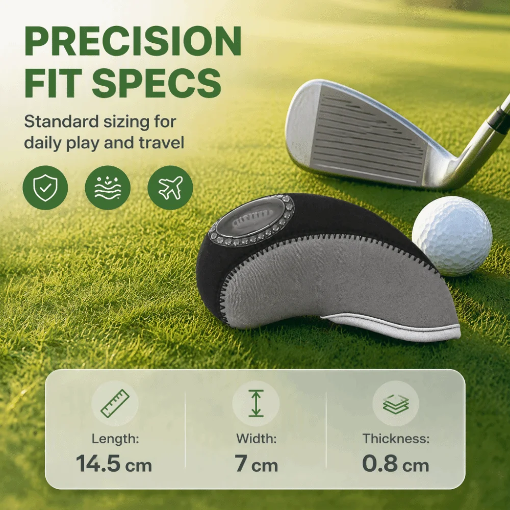 10pcs Two Tone Color Golf Iron Covers Easy Fit Design Neoprene Fabric Protective Headcovers Set Durable Material