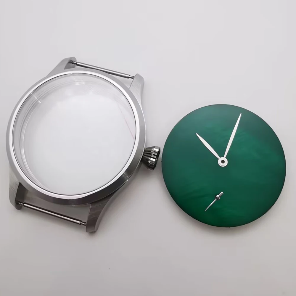42mm Brushed Sapphire Glass Blank Scaleless Dial Case Hands fit ETA6497 ST3600 6498 ST3621 Movement