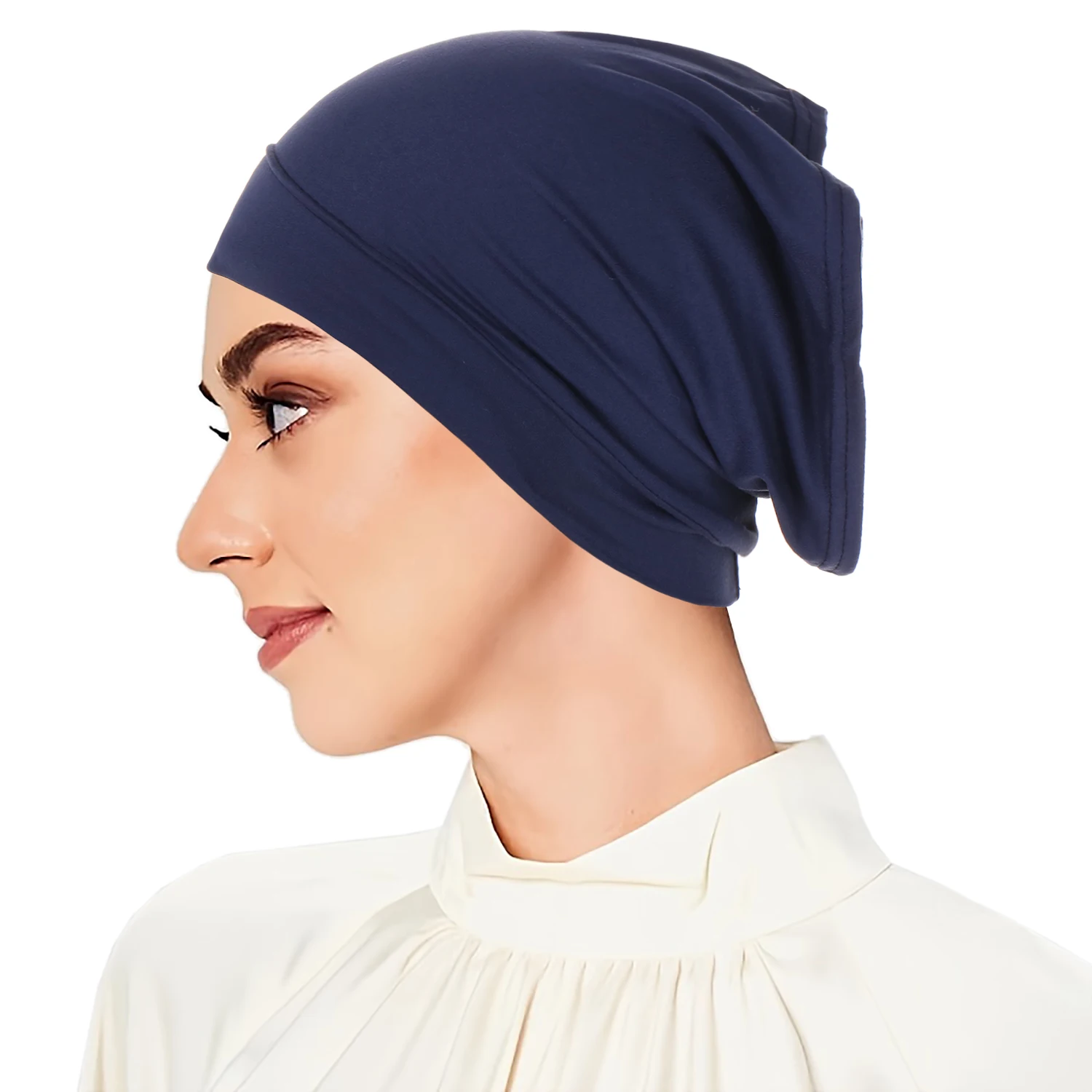 Fashion Muslim Hijab Caps Solid Underscarf Women Veil Modal Cotton Hijab Muslim Scarf Turbans Head Women\'s Hijabs Hat Islamic