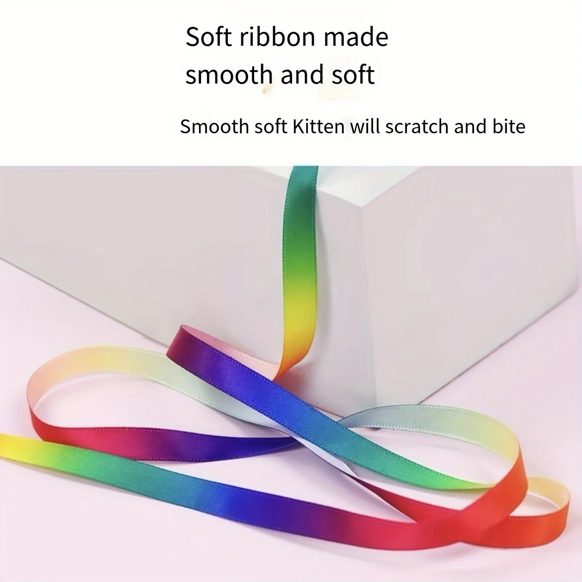 1pc Interactive Cat Toy Cute Funny Rainbow Strips Stick Cat Teaser Wand Pet Toys for Cats Toys Cat Supplies Pet Products image 6