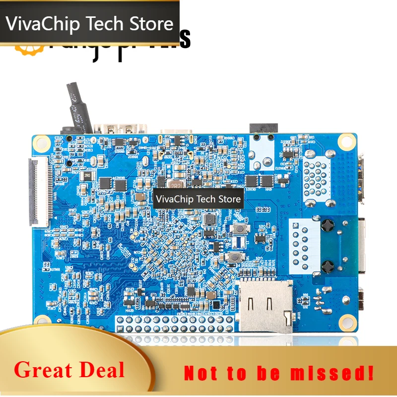 VivaChip TechOrange Pi 4 LTS 4GB LPDDR4 RAM 16GB EMMC Development Board Rockchip RK3399,WiFi+BT5.0,Gigabit Ethernet,Android,Ubun