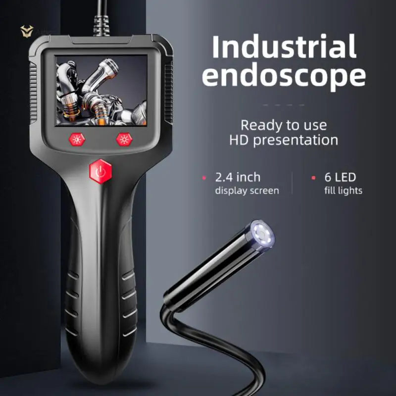 Industrial Endoscope Camera 2.4'' IPS Screen HD1080P 50Meter Rigid Cable Pipe Sewer Inspection Borescope IP68 Waterproof 2600mAh