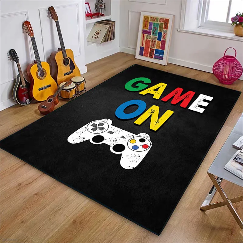 سجادة ألعاب لغرفة الأولاد مع سجادة تصميم وحدة التحكم لغرفة الألعاب، سجادة ديكور غرفة النوم، آلة مضادة للانزلاق