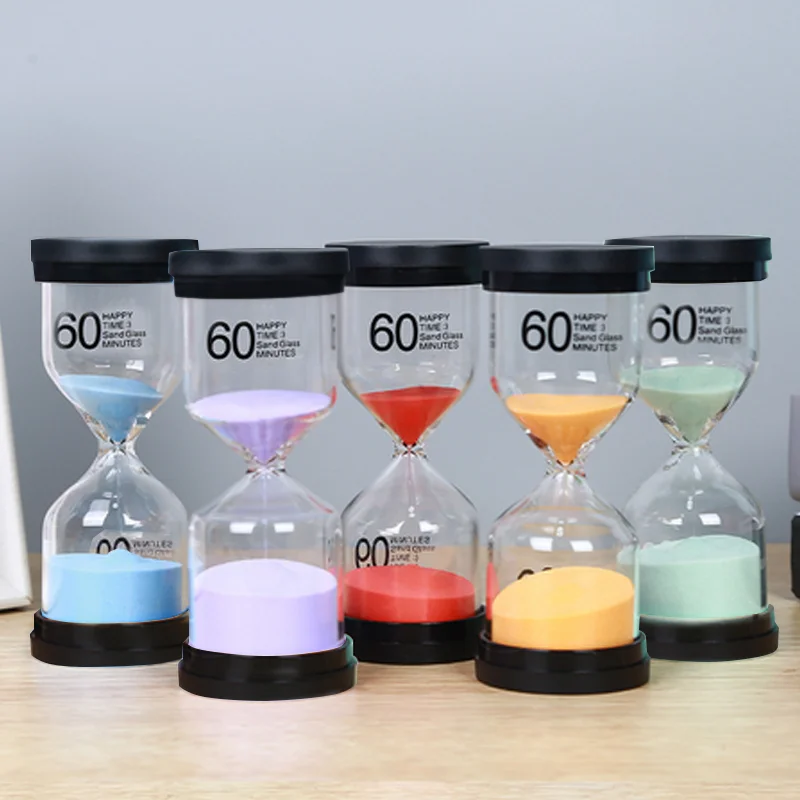 Sand Clock Hourglass 60 Minutes Sandglass Wall Clock Timer Creative Children Do Homework Timekeeper Home Decoration Sand Watch