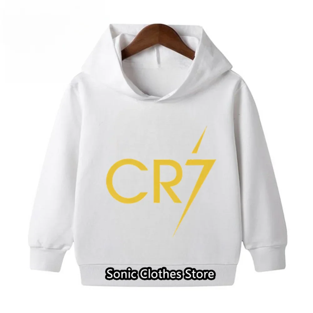 Football Star Ronaldo Hoodie Kids Clothes Boys Clothing Jersey Baby Girls Clothes CR7 Sweatshirt Children Marios Pokemon Tops