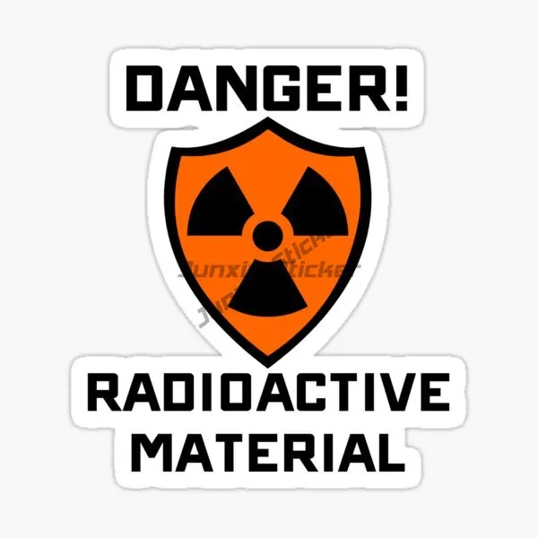 تحذير علامات الإشعاع ملصقات السيارات والشارات، ملصق فينيل مقاوم للماء ذاتي اللصق #5