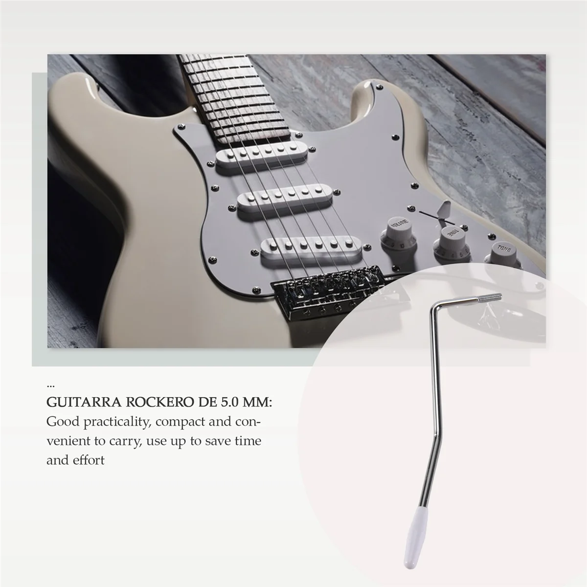 High-end Silver 5.0Mm Rocker Tremolo Arm Vibrato Steel Lever For Electric Guitar Instruments