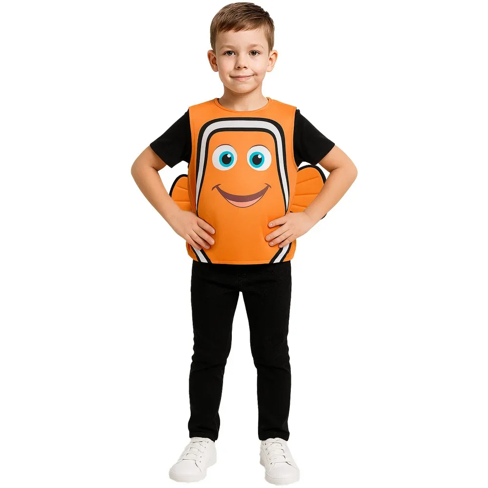 

Nemo Clownfish Costume Halloween Finding Movie Cosplay Outfit Adults Kid Animal Clothes Jumpsuit Cartoon Performance Tight
