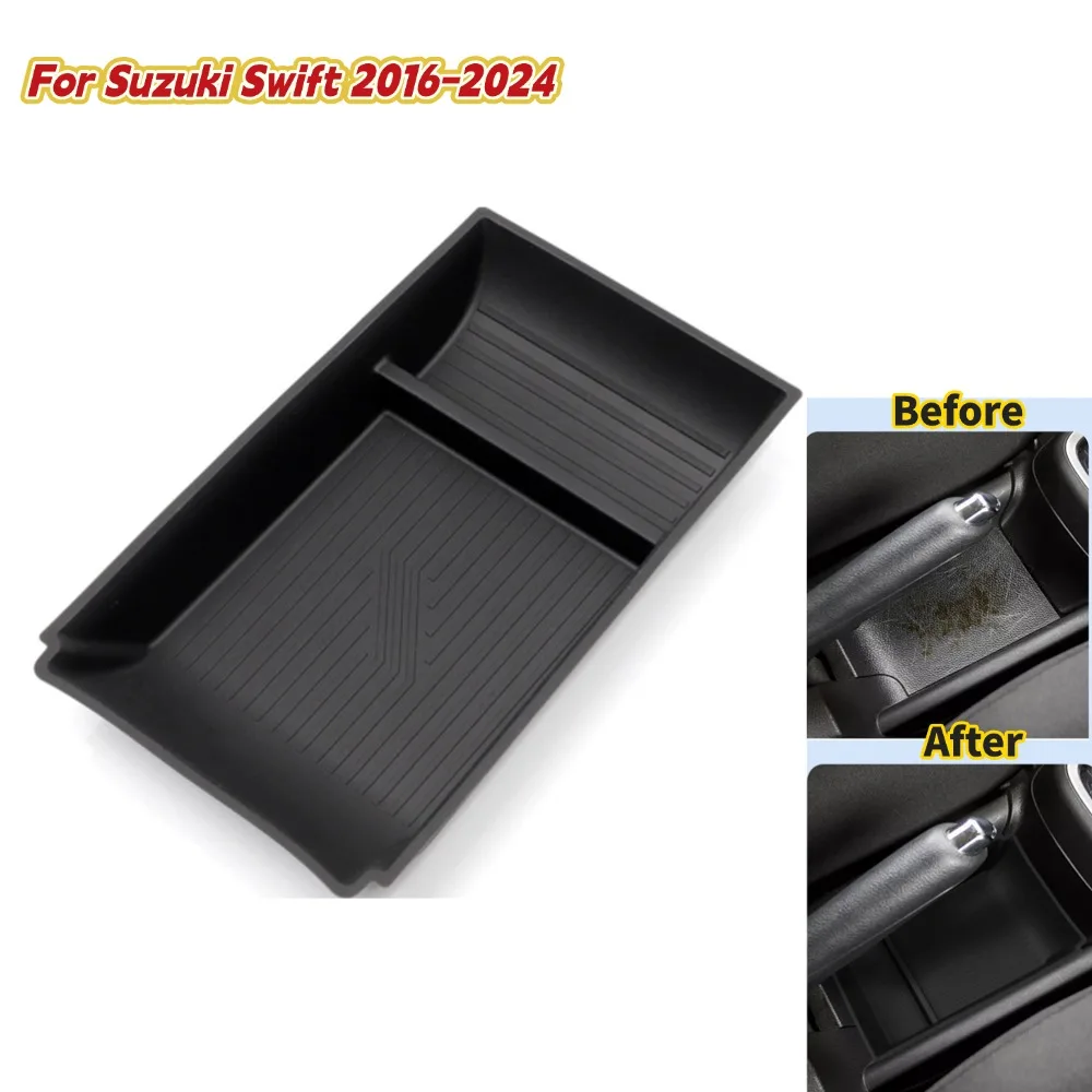 

For Suzuki Swift 2016-2024 Armrest Storage Box Cup Holder Organizer Tray Center Console Stowing Tidying Car Accessories
