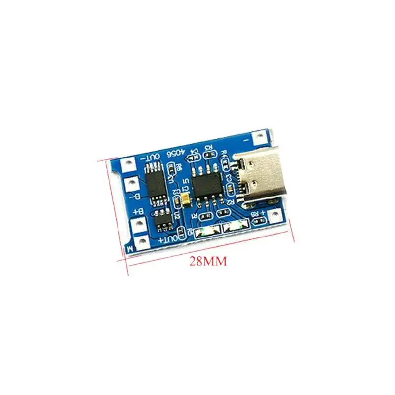 5PCS 5V 1A Micro USB 18650 ประเภท-C แบตเตอรี่ลิเธียมแบตเตอรี่โมดูลชาร์จ + ป้องกันฟังก์ชั่น Dual TP4056 18650 MINI USB