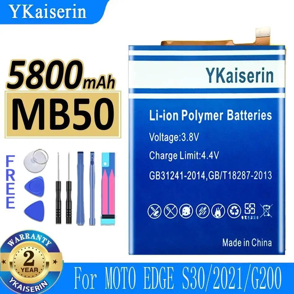 

For Motorola Moto Edge S30 2021 G200 XT2175-2 MB50 Mobile Phone Battery 5800Mah High-Efficiency Premium Replacement