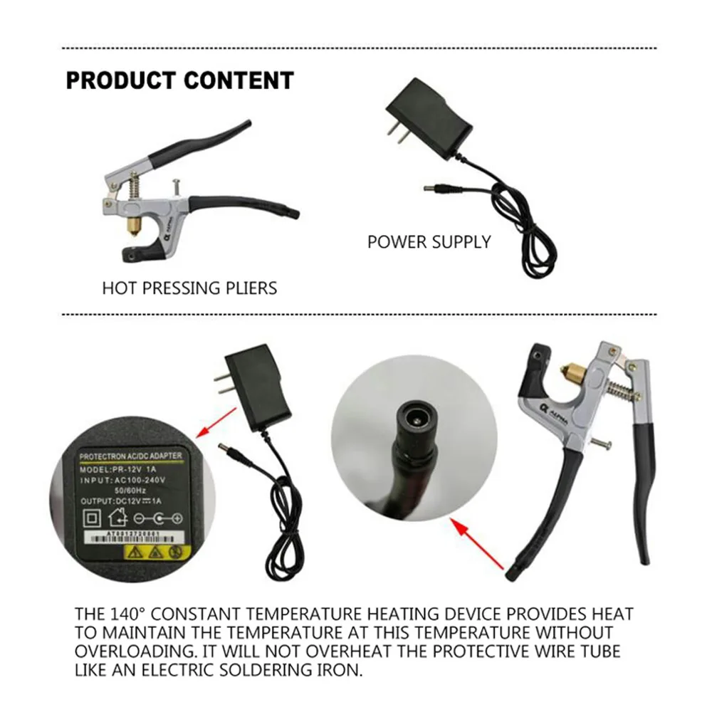 

Badminton racket wire protection tube pressure bell mouth tool ding pliers hot pressing pliers stringing machine tools