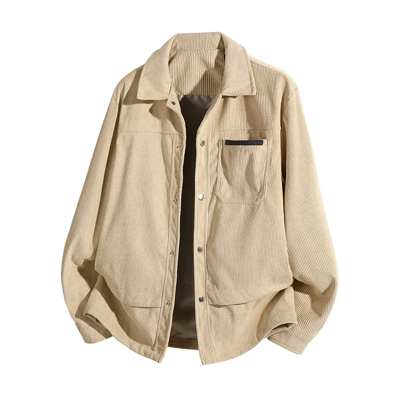 

Men's Spring Autumn Corduroy Casual Long Sleeved Shirt New Style Trendy Versatile Trendy Versatile Bottoms