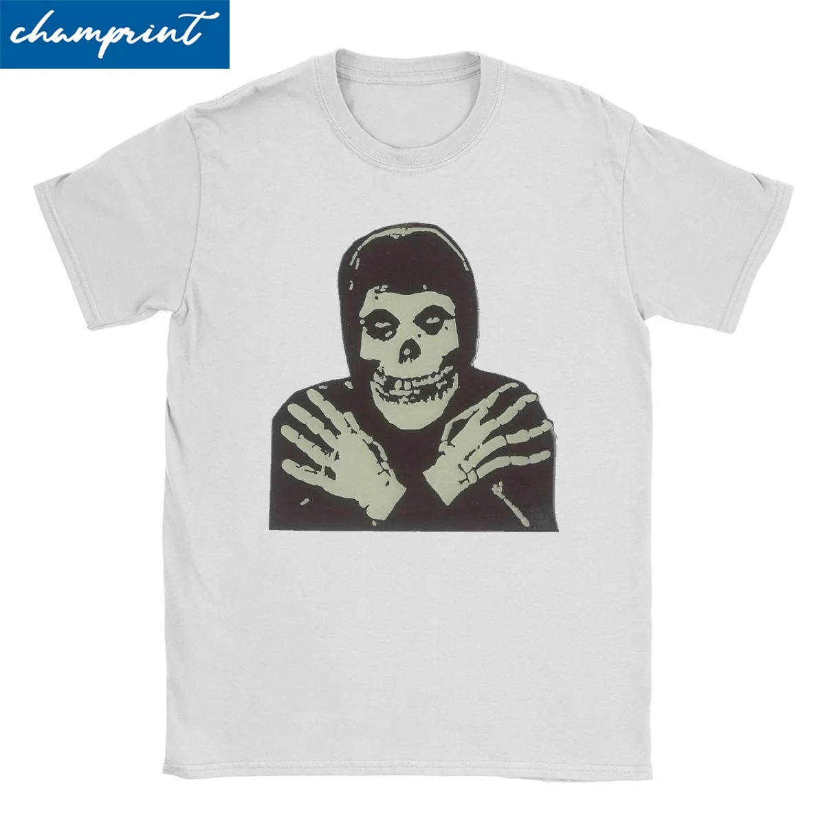 Dancing Skull Misfits T Shirt Men Women's Pure Cotton Funny T-Shirts Crew Neck Music Tee Shirt Short Sleeve Tops Summer