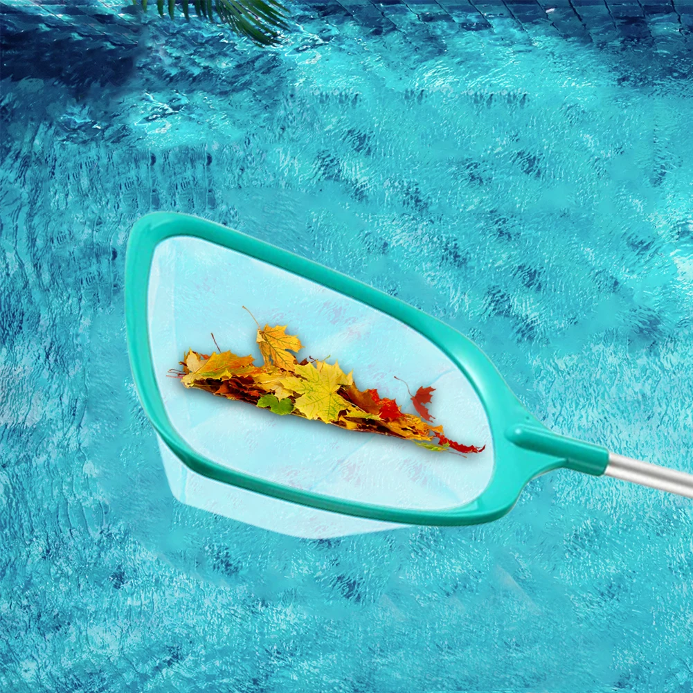 Pool Skimmer Net Swimming Pool Skimmer Net with Telescopic Pole Removal Leaf Rake Mesh Pool Ponds Cleaning Debris Tools