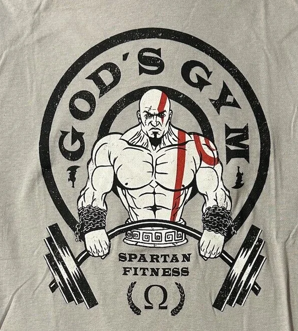 Gods Gym God of War Weight Lifting Spartan Fitness T-Shirt 100% Cotton O-Neck Summer Short Sleeve Casual Mens T-shirt Size S-3XL