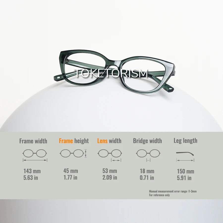 نظارات Toketorism Vintage للنساء مع إطارات النظارات البصرية المضادة للعدسات الزرقاء #6