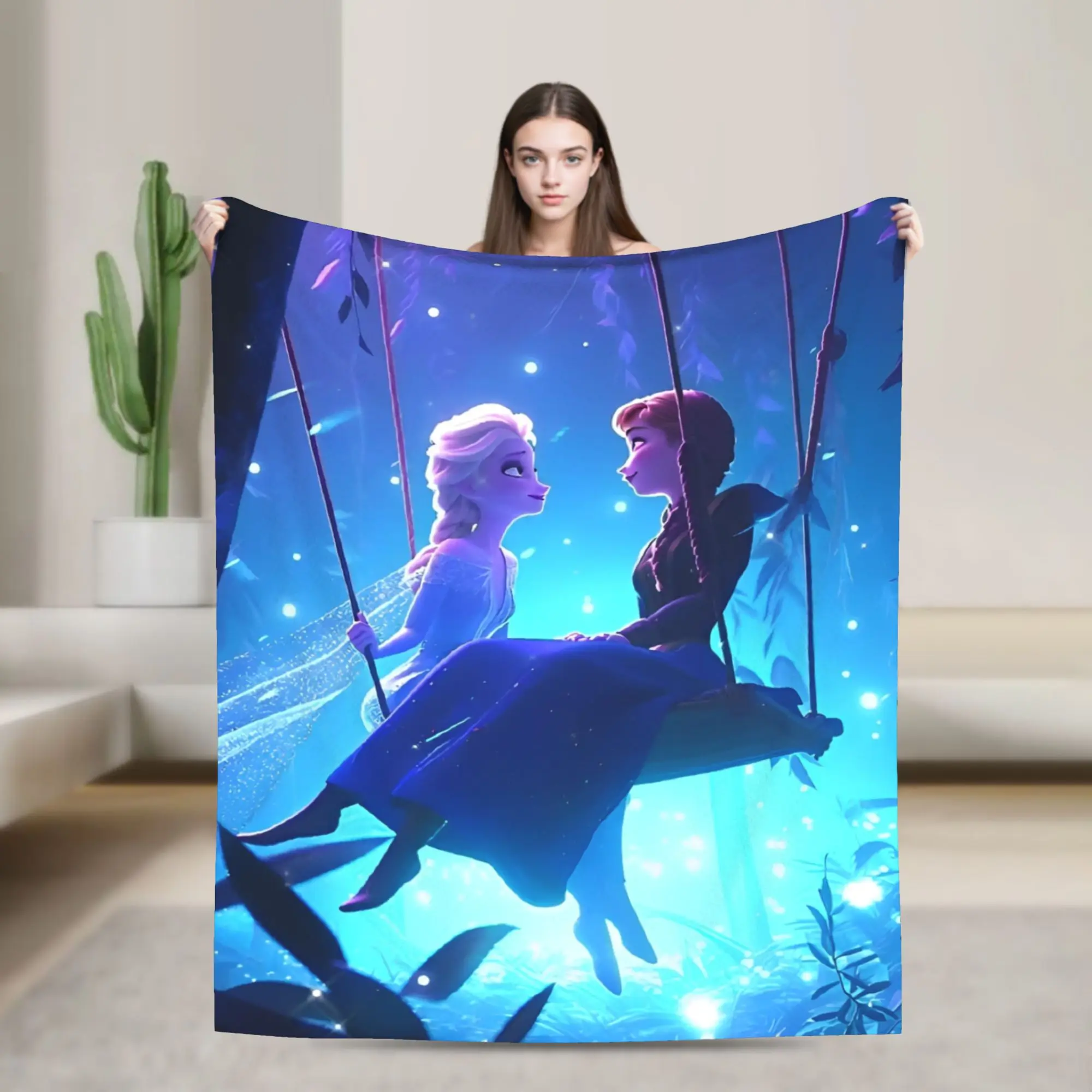 

Super Soft Blanket Airplane Travel Frozen Cartoon Bedding Throws Flannel Bedspread For Couch Bed Novelty Sofa Bed Cover