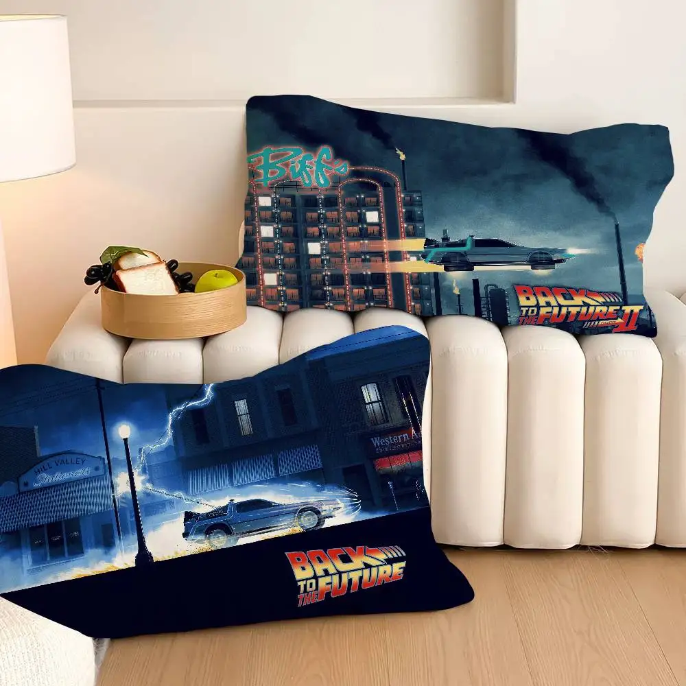 Classic Movies Back To The Future Quick-Dry Polyester Pillowcase for Adult Women, Anti-Oil, Non-Slip, Sweat-Absorbent, Home Use