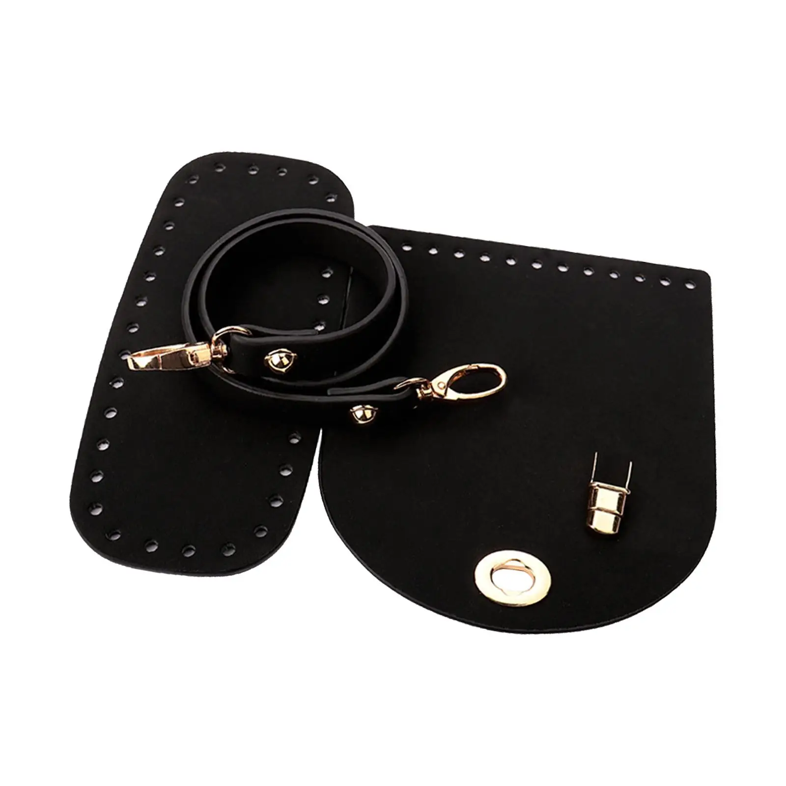 PU Leather Bag Bottom Shaper Pad Crochet Shoulder Strap Craft Flap Cover DIY Bag Knitting Set for Bag Making Crossbody Handbag