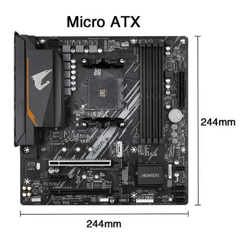 Imagen 2 del producto GIGABYTE nueva placa base B550M AORUS ELITE micro-atx Socket AM4 para Ryzen 5000 4000 3000 Series CPU de doble canal DDR4 SATA3 M.2