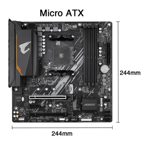 Placa-mãe AORUS ELITE, soquete Micro-ATX, AM4 para série Ryzen 5000, 4000, 3000, CPU, Dual Channel, DDR4, SATA3, M.2, Novo 6 principais vendas placa pci 10gb - №1