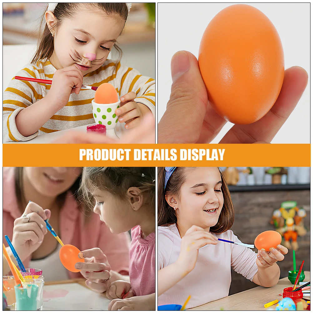 Oeufs peints en bois, 6 pièces, jouet artisanal pour peinture d'enfants, faux œuf de pâques, Kit de coloriage inachevé