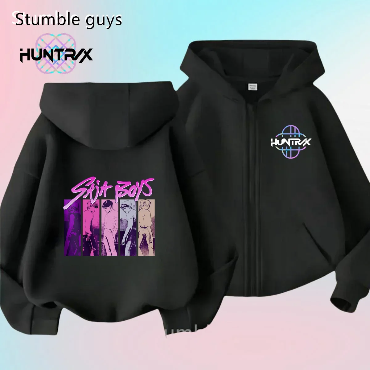 

Spring Autumn KPop Demon Hunters 3-12Y Kids Zipper Hoodie Sportswear Boys Clothes Girls Warm Print Casual 2026 New