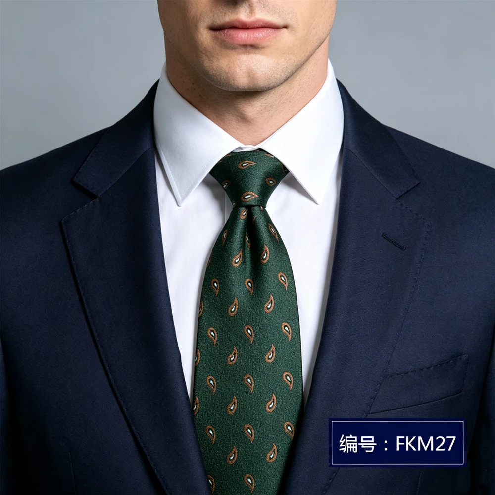 corbatas para hombre green tie for man 7cm cravatta uomo elegante Men's luxury ties corbata Floral Print necktie Wedding Necktie