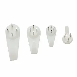 20pcs White Painting Photo Frame Hook Plastic Invisible Wall Hooks Mount Photo Picture Nail Hook Hanger Mirror Hanging Hangers