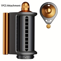 Gold Anti-Scatter Nozzle for Airwrap HS01/05, Smooth Curling Attachment with Comb-Teeth Design