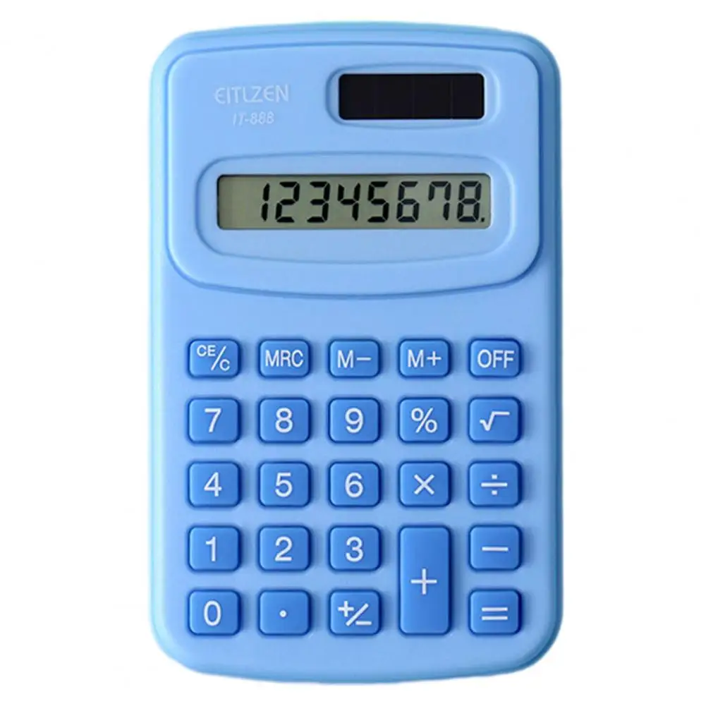 Calculadora de mesa com grande display LCD, a pilhas, 8 dígitos, profissional, portátil, estudante, negócios, material de escritório