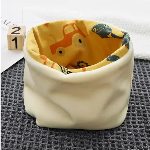 Autumn Winter Cotton Children Scarf Kids O-Ring Scarves Knitted Plush Boys Girls Neck Cover Warm Baby Collar Neckerchief