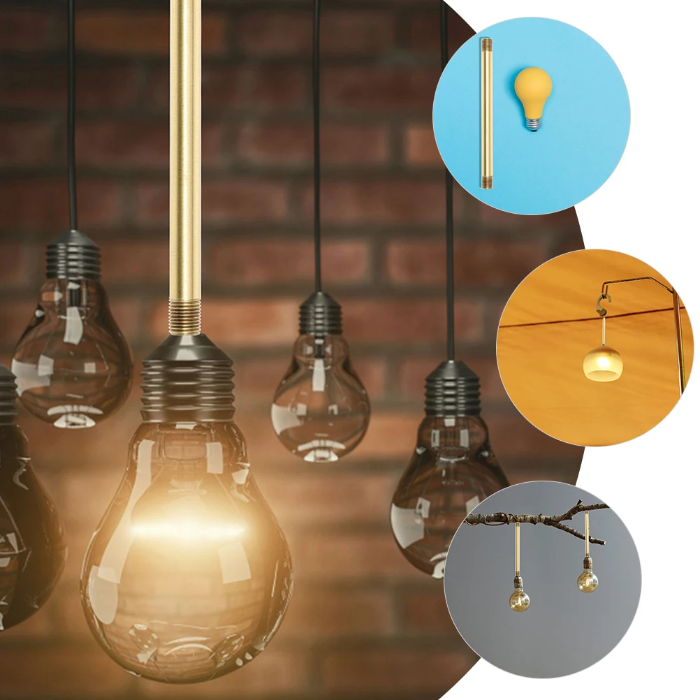 1 pièces tige droite tige droite tuyau fileté tige pour bricolage lampe Kit lampe réparation remplacement luminaire pièces