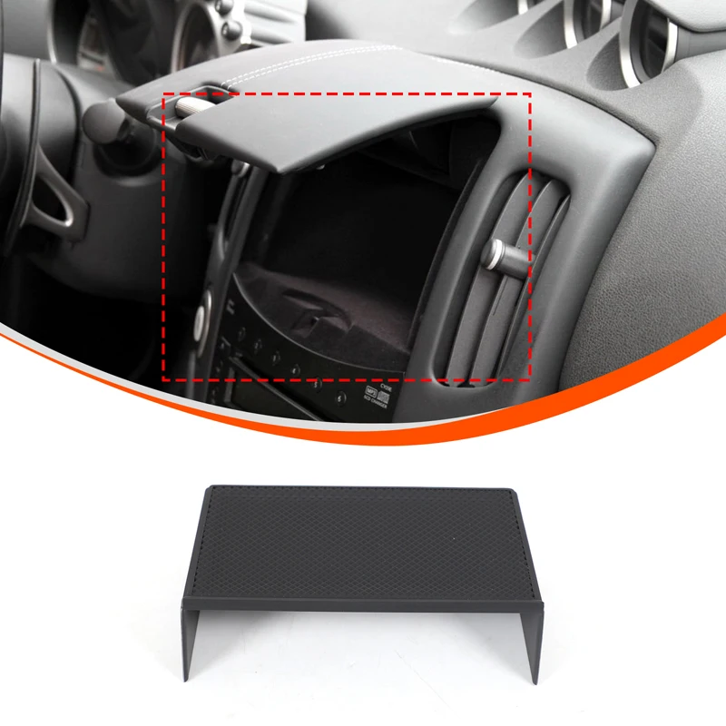 

ABS Black For Nissan 370Z Z34 2009-2020 Car central control storage box mobile phone tray car interior modification accessories