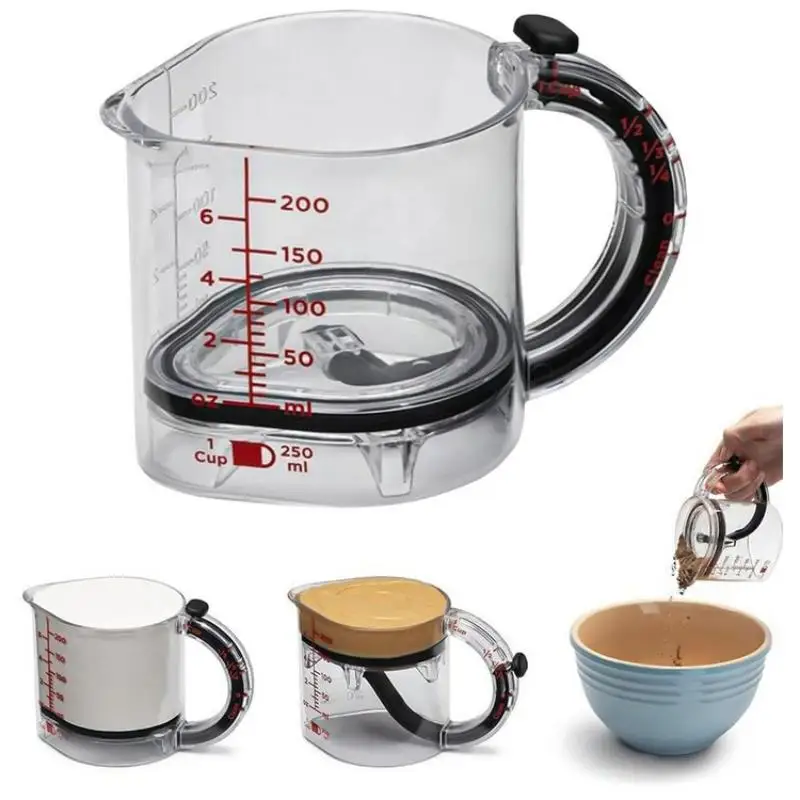 Comprehensive Kitchen Tool with Adjustable Measuring Cup and Scraper Base; Ideal for Baking and Cooking Use.
