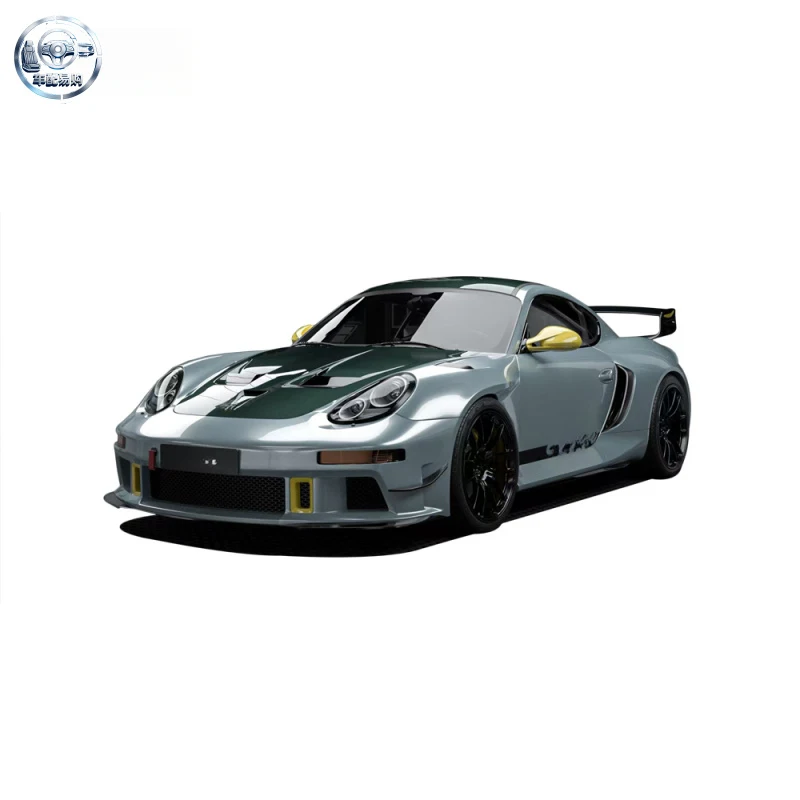 Robot Style Body Kit for Porsche Cayman Boxster 987 Front Lip Rear Diffuser Side Skirts Trunk Spoiler Front Canards Facelift