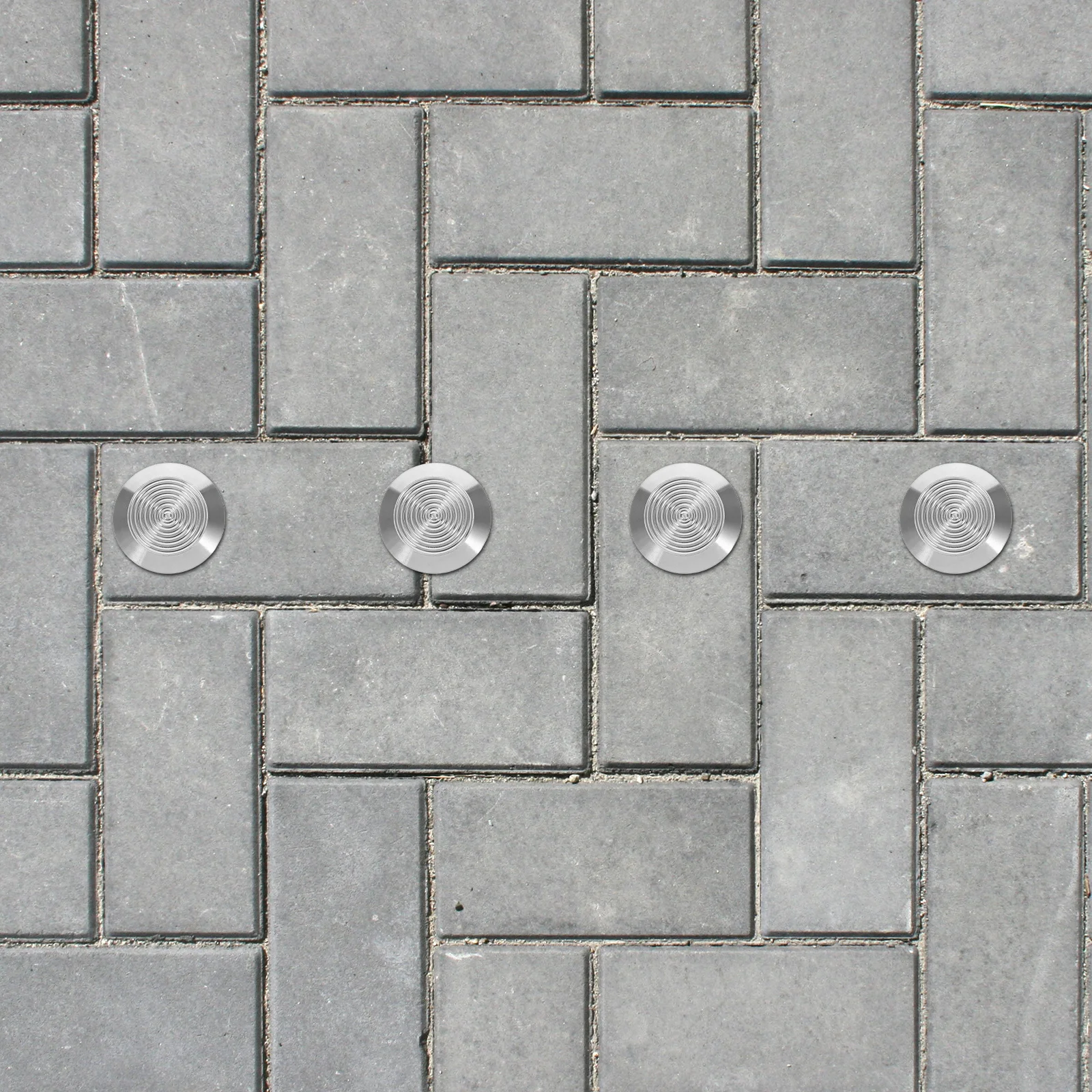 10 قطعة علامات المسار العمياء الفولاذ المقاوم للصدأ اللمس ترصيع لتوجيه السلامة ضعاف البصر على الأرصف المتناوب المطارات