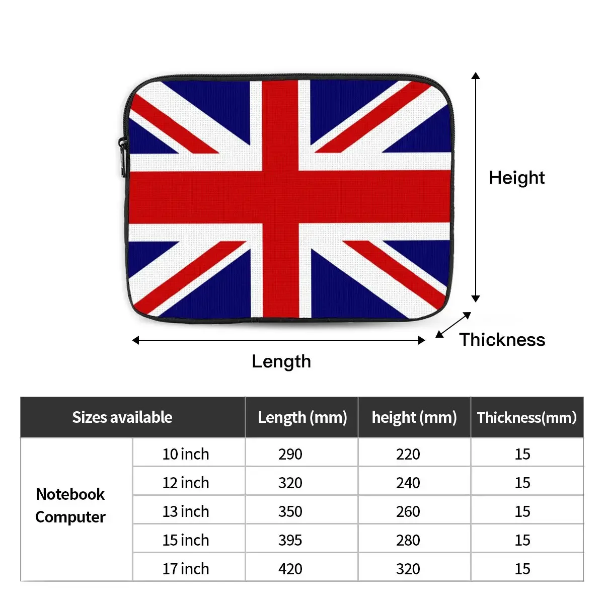 Сумка для ноутбука с британским флагом и разъемом Женская, Противоударная подкладка для ноутбука 10, 12, 13, 15, 17 дюймов, чехол для планшета