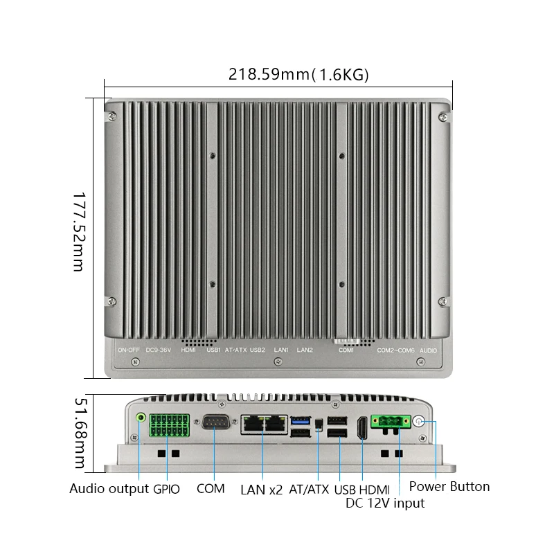 2022 Small Industrial Mini PC Windows 10/Linux 8 Inch Touch embedded Panel J1900 4GB RAM WIFI Vesa Wall Mount  All In One