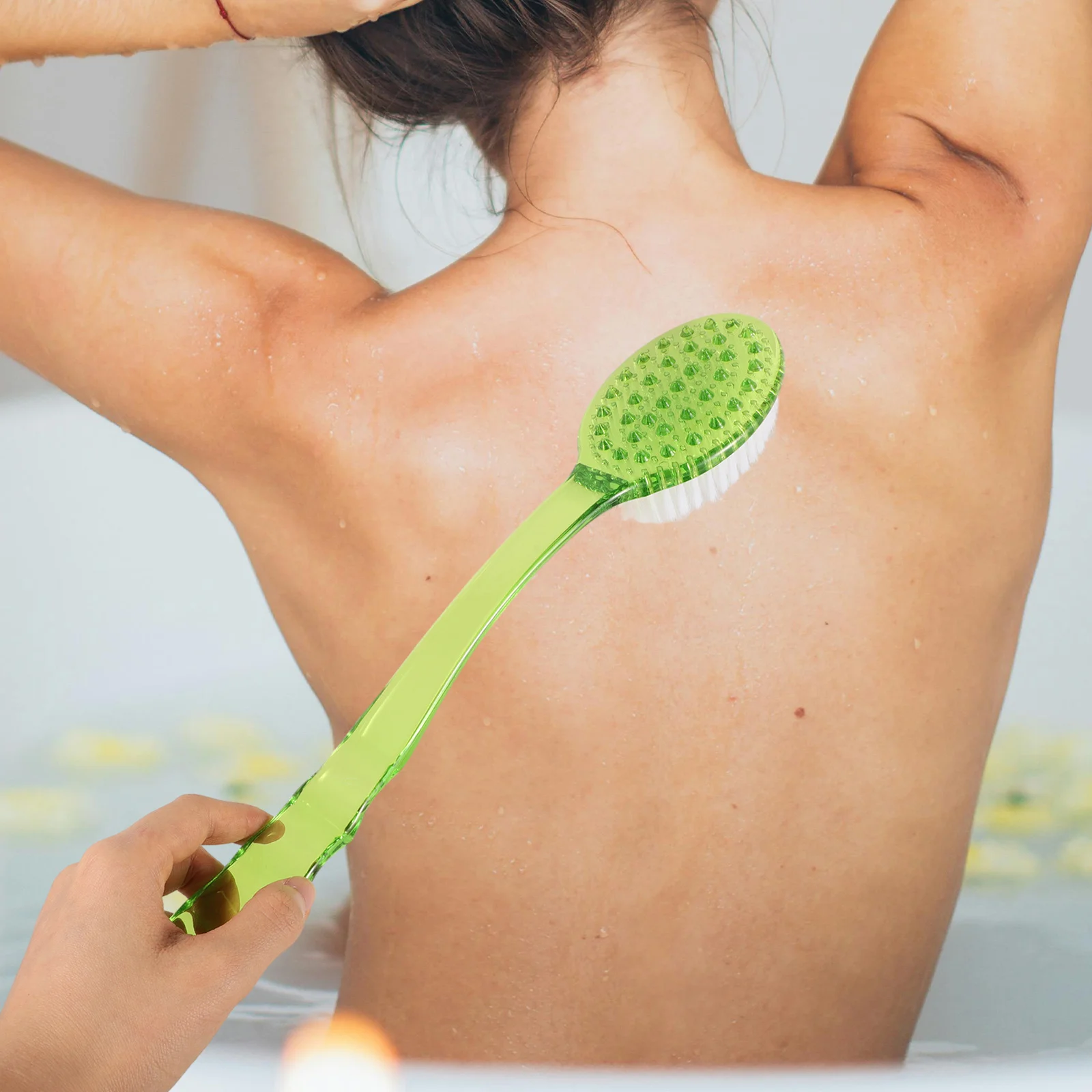 

1Pcs Long Handle Bath Brush High Quality Back Bath Brush Soft Skin Cleaning Strong Scrub Bathroom Supplies Bathing