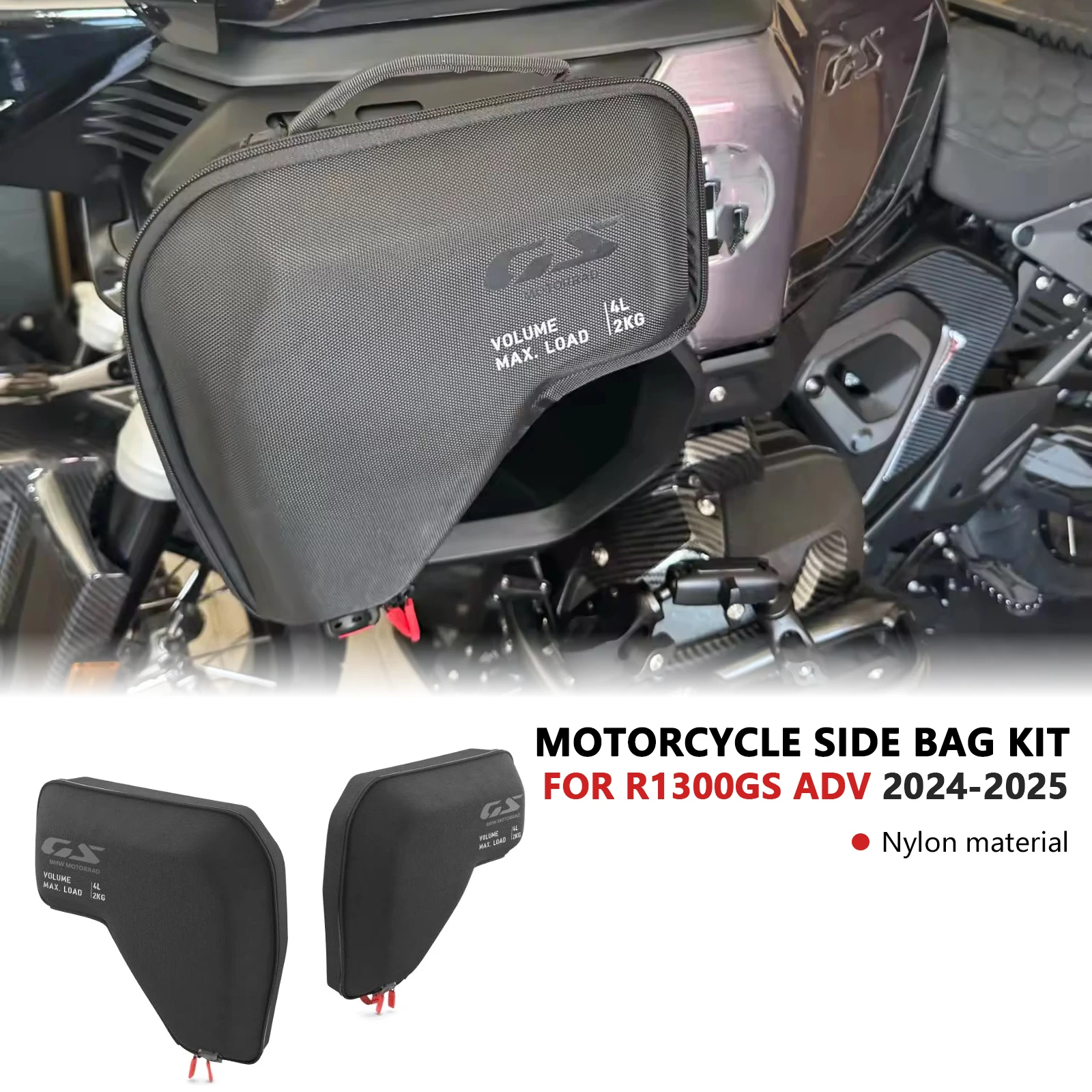 

R1300GS приключенческие аксессуары для мотоциклов, обтекатель, левый и правый, сумки на капот радиатора, водонепроницаемые для R 1300 GS ADV R1300GSA 2024 2025