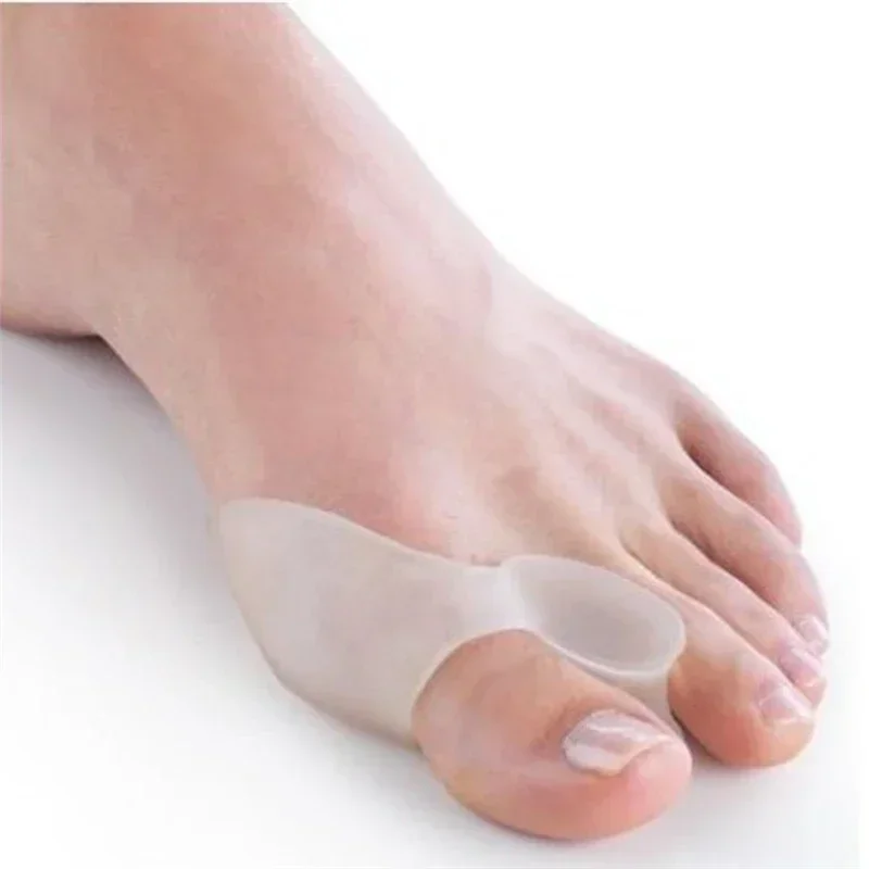 1 par de silicone gel polegar corrector joanete protetor do dedo do pé separador hálux valgus dedo alisador cuidados com os pés almofadas alívio