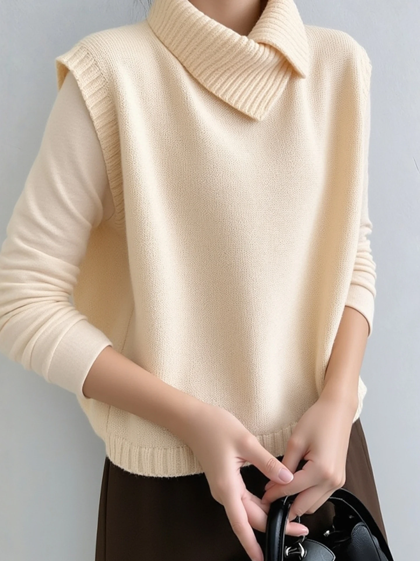

Laid-back Style Color Knitwear Fashionable Winter Slimming Top Casual Long Sleeve Commute Friendly Ladies Sweater