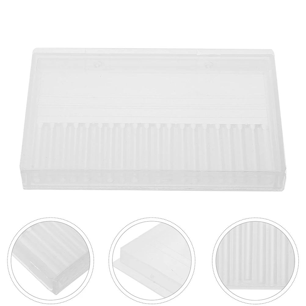 

4 Pcs Nail Drill Organizer Manicure Tool Storage Box Portable Bits Holder Case Plastic Compact Lightweight Travel Business Trips