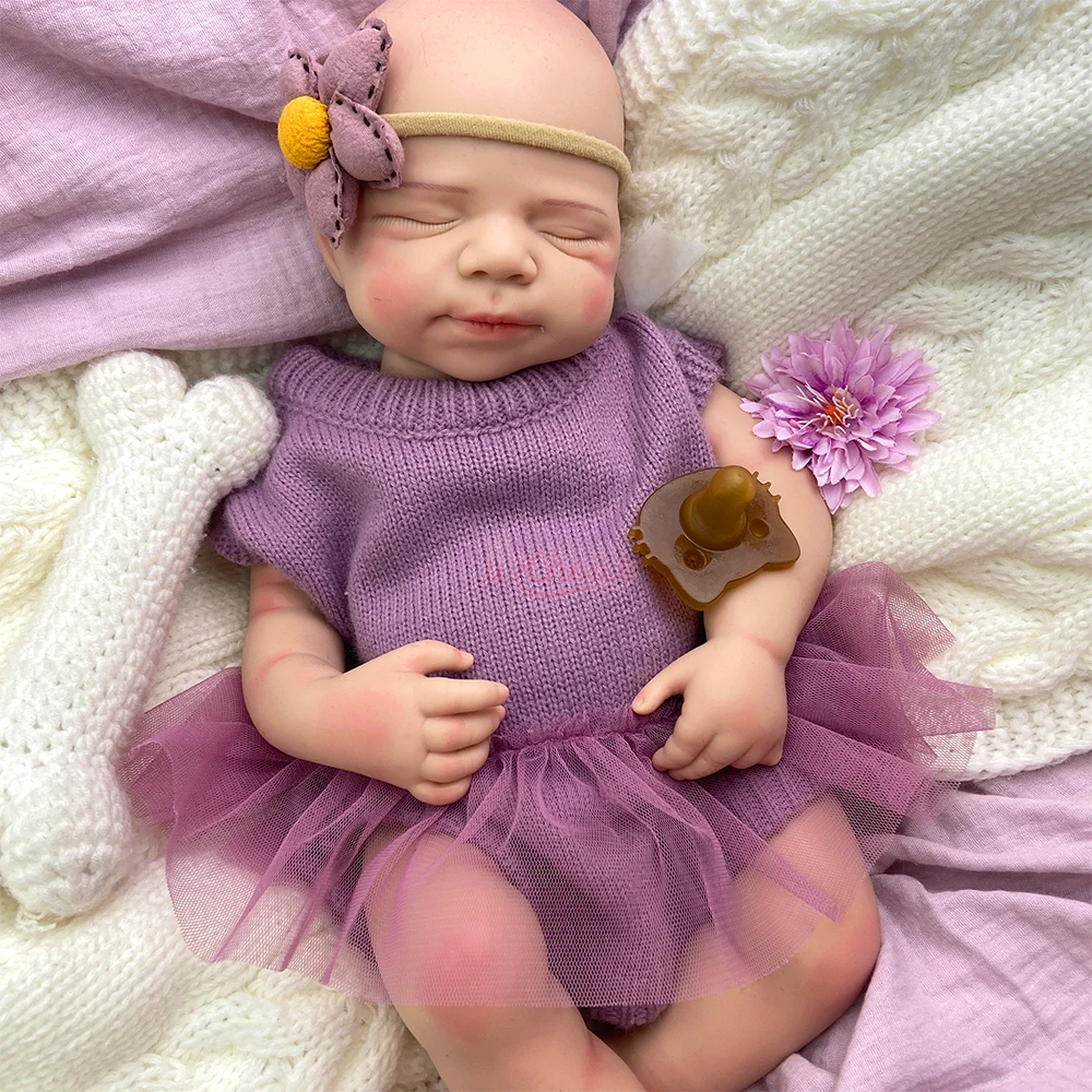 

Силиконовая кукла-реборн для сна, 20 дюймов, с открытым ртом, для девочек/мальчиков, ручная роспись, гиперреалистичная, с эффектом веса новорожденного
