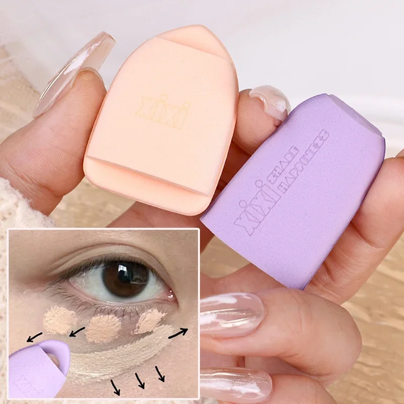 Mini Size Finger Puff Set Detail Makeup Sponge Wet Dry Use Concealer Foundation Blusher Applicator Powder Puff Professional Tool