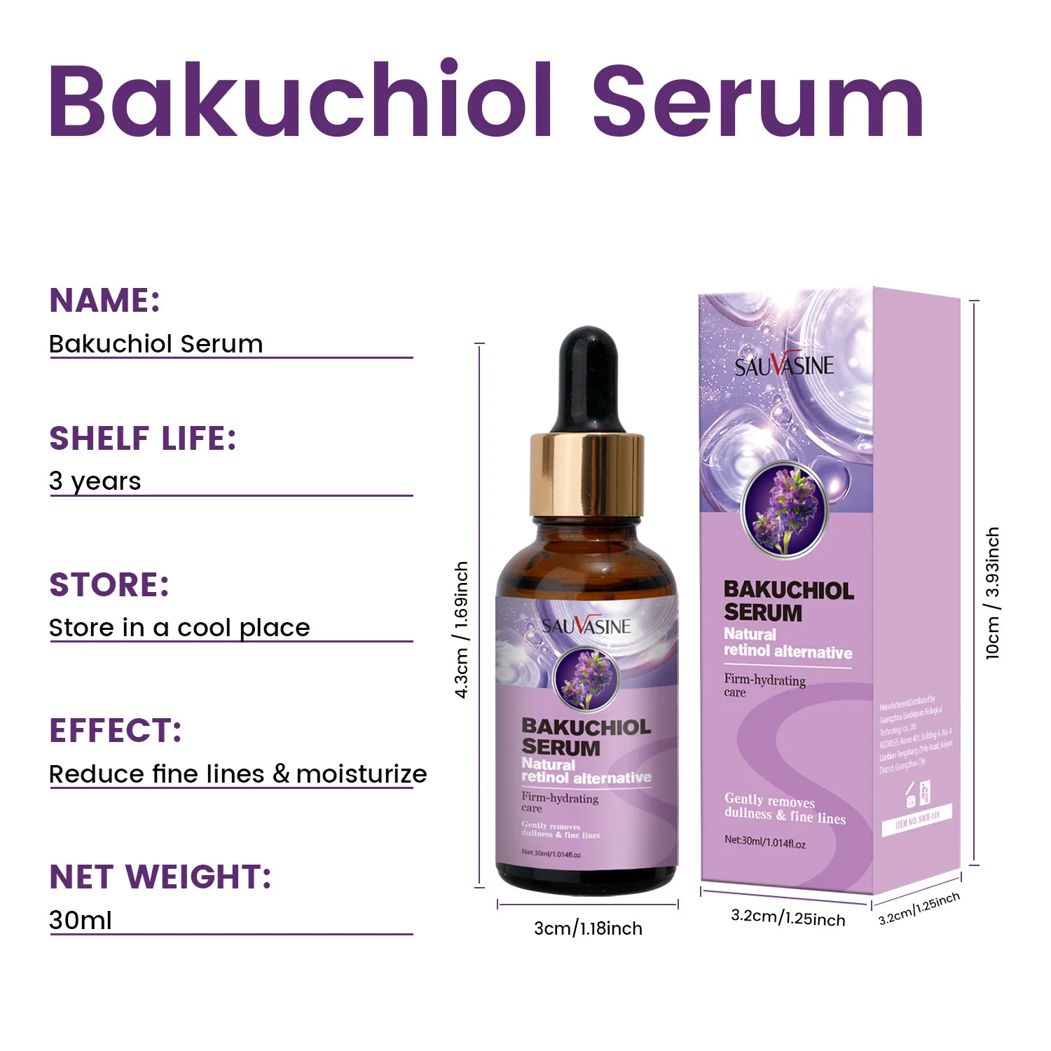 Facial Serum Firm-hydrating Care Gently Removes Fine Lines and Moisturize The Skin, 30ml