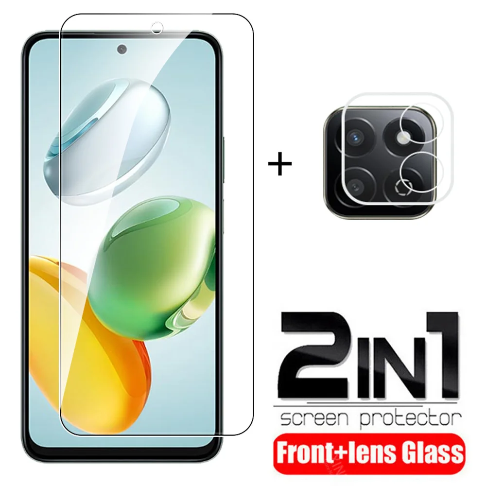 2in1 Tempered Glass Case For Honor 200 Smart Screen Protector Honor200 Smart 200Lite Honor200Smart Camera Lens Protective Films